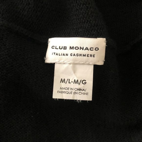 Club Monaco Black Lightweight Cashmere Open Cardigan - Picture 2 of 3
